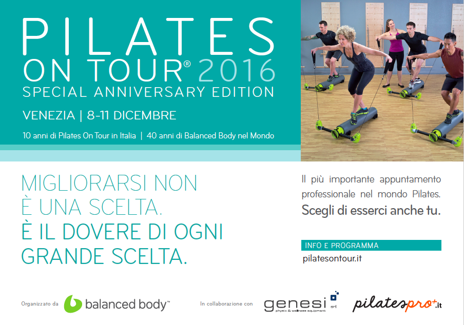 Scarica il programma dell'evento sul sito www.pilatesontour.it