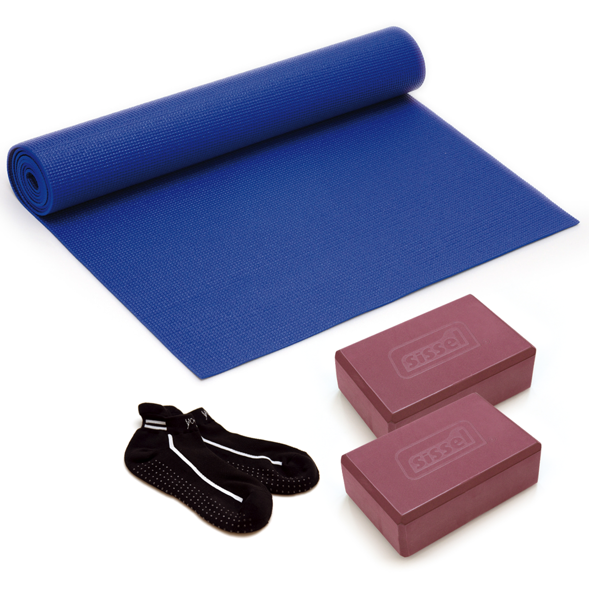 Tappetino ecologico ideale per yoga e pilates colore blu - (Borsa per il  trasporto inclusa) - Negozio Fisaude