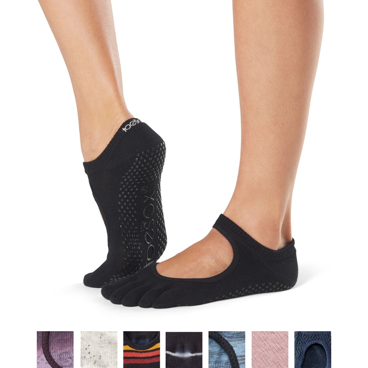 Calzini Antiscivolo ToeSox con dita, con apertura