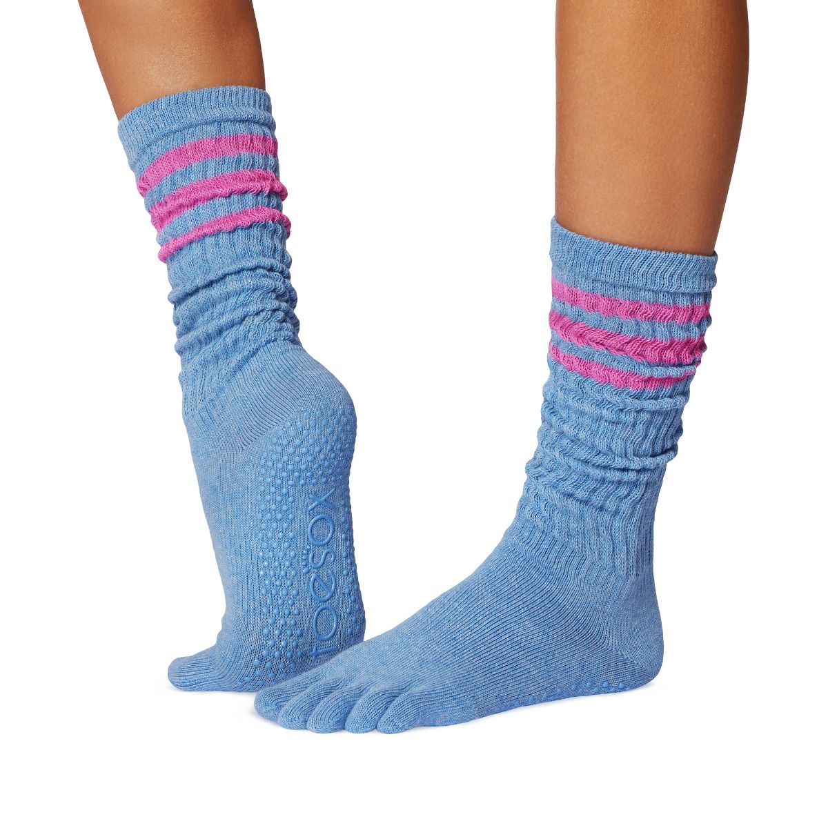TOESOX calzini antiscivolo con dita ALTI/POLPACCIO