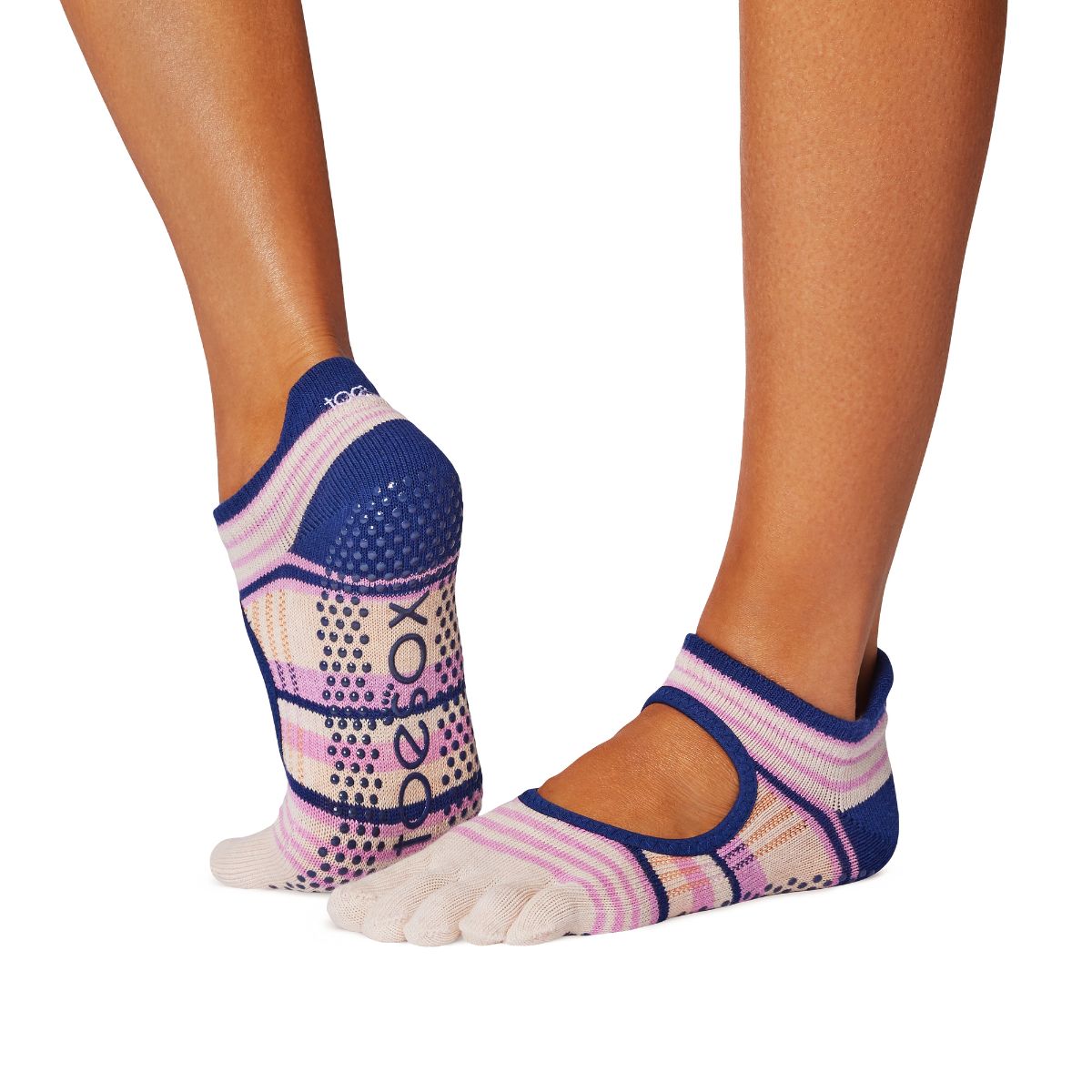 TOESOX calzini antiscivolo con dita CON APERTURA