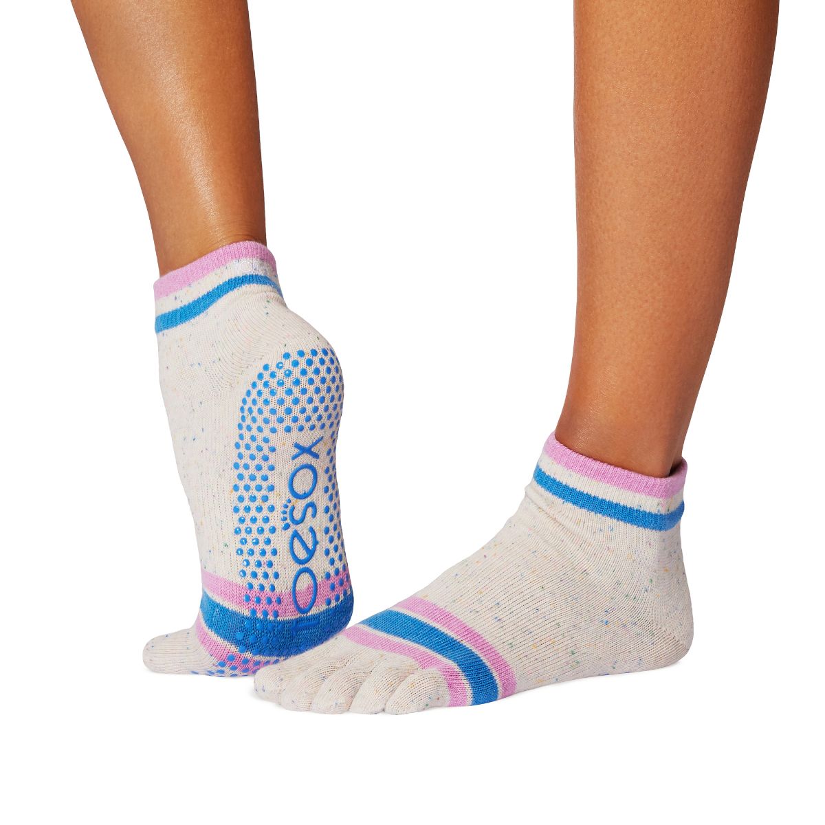 TOESOX calzini antiscivolo con dita CAVIGLIA