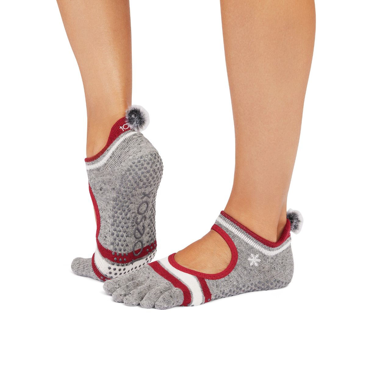 Calzini Antiscivolo ToeSox con dita, con apertura
