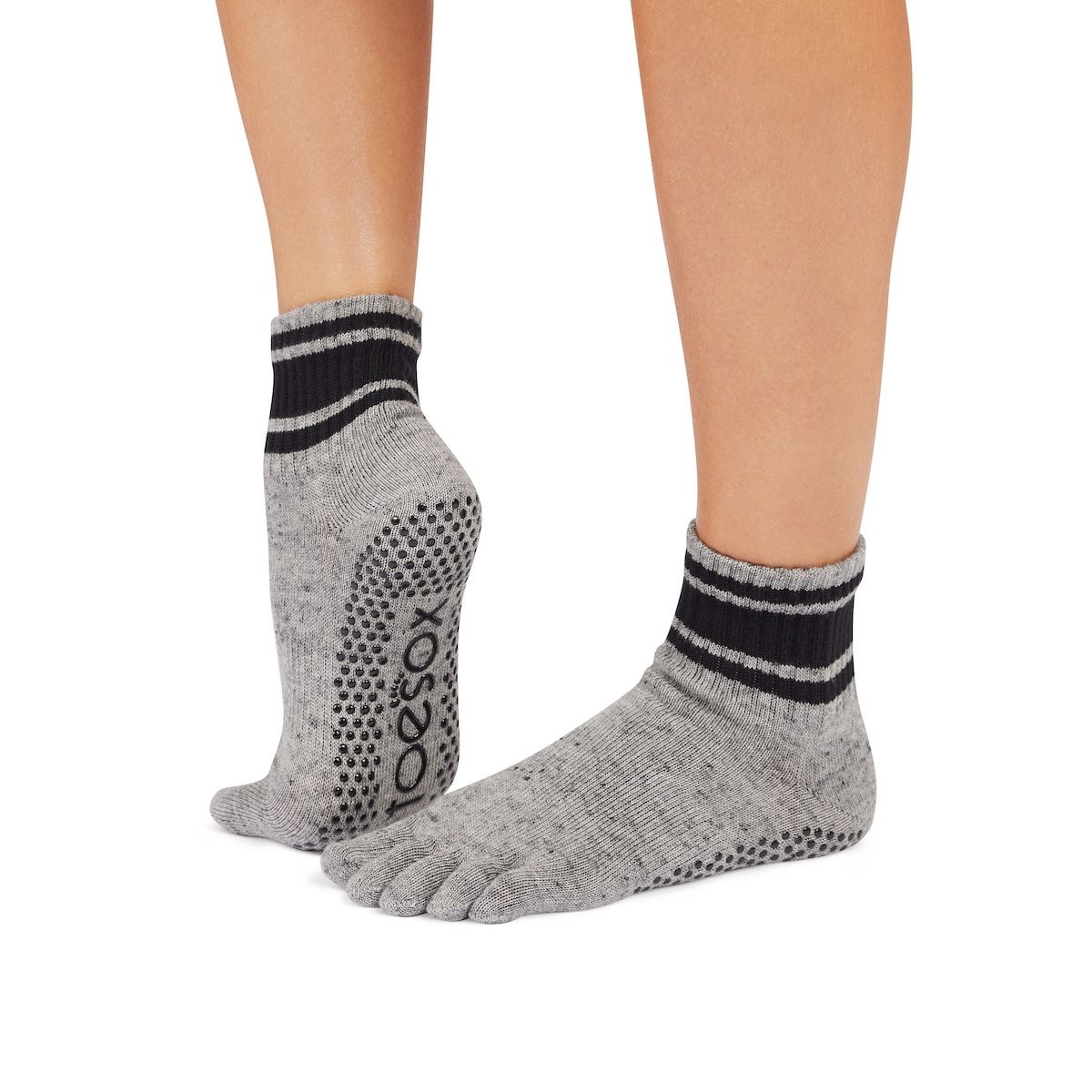 TOESOX calzini antiscivolo con dita CAVIGLIA