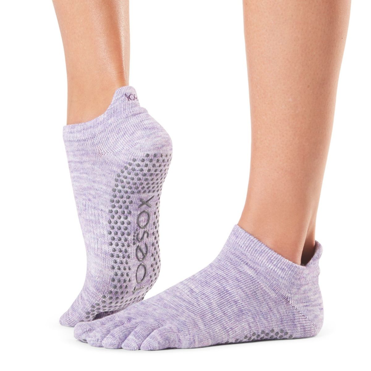 TOESOX Calzini antiscivolo con dita, bassi